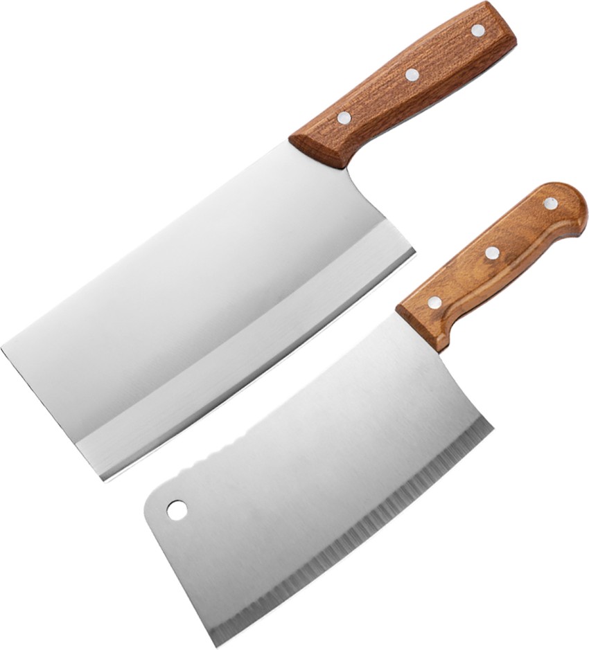 2 x 6-inch Meat Cleaver Knife Stainless Steel Professional Butcher Chopper  Handle 