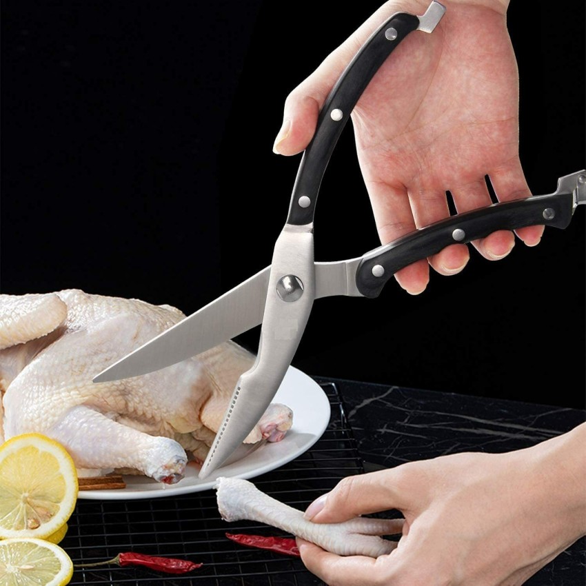 2pcs, Kitchen Scissors, Heavy Duty Sharp Food Shears For Cooking Cutting  Chicken Bone Meat Vegetable Fish, Poultry Shears, Dishwasher Safe, Stainless