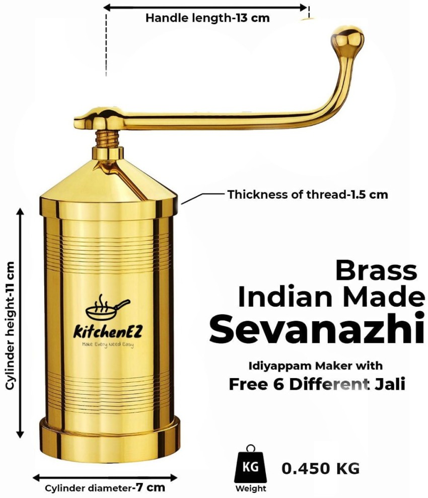 BRASS INDIAN MADE SEVANAZHI CHAKLI PRESS GATHIYA SANCHA IDIYAPPAM MAKER  MACHINE