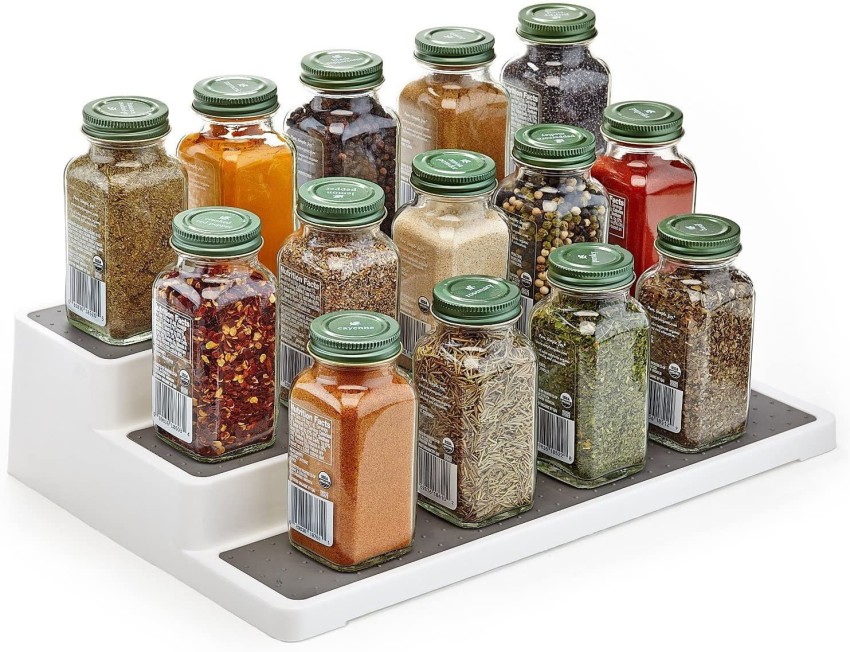 3 Tier Spice Step Shelf- Kitchen Cabinet, Countertop And Pantry