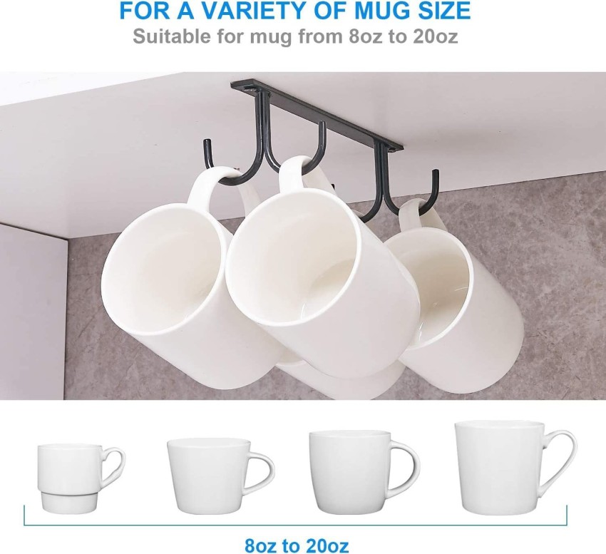 Mug hooks Cup Hook | chunky iron | Under Shelf hanging Under Counter  Cabinet L
