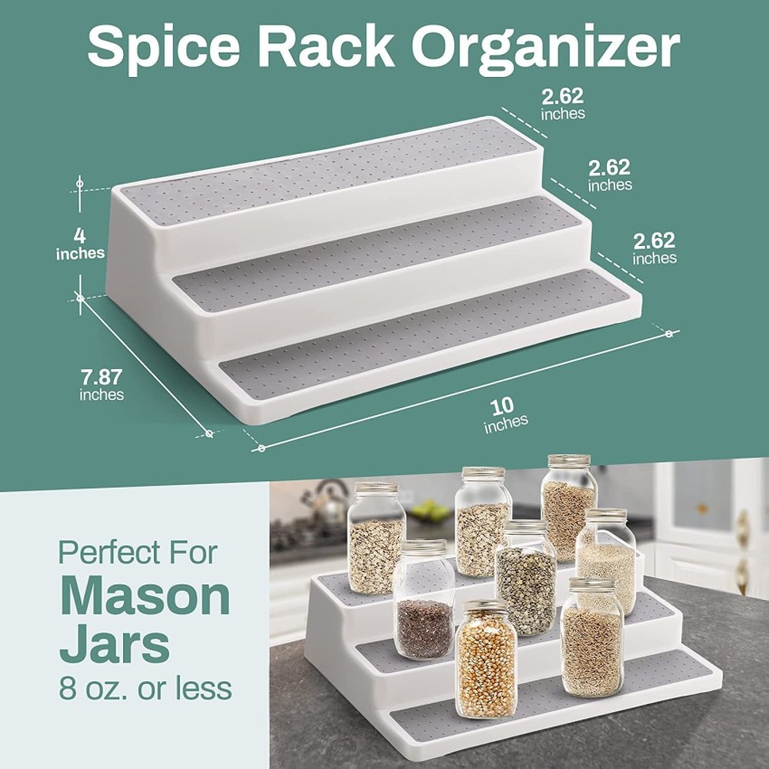 3 Tier Spice Step Shelf- Kitchen Cabinet, Countertop And Pantry