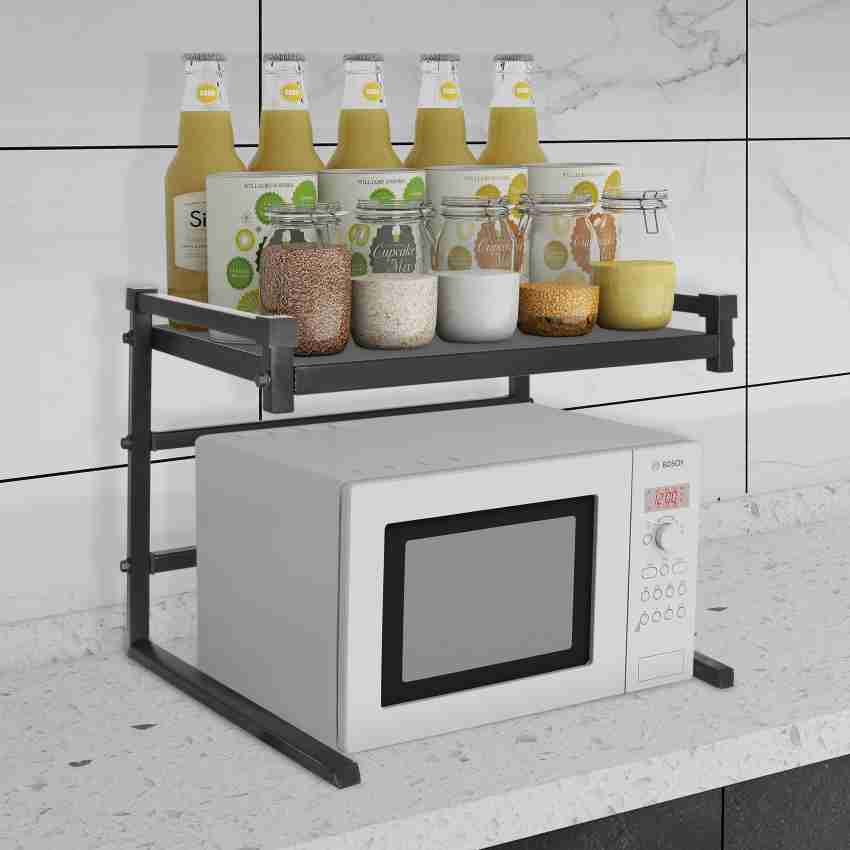 IMPULSE Microwave Storage Stand/Oven Stand/Kitchen Storage Shelf/Rack  (Black) Iron Wall Shelf Price in India - Buy IMPULSE Microwave Storage Stand /Oven Stand/Kitchen Storage Shelf/Rack (Black) Iron Wall Shelf online at