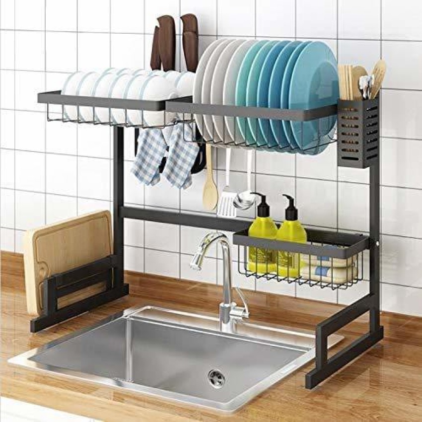 LoveHouse Dish Rack Over Sink, Stainless Steel Dish Drainer Shelf