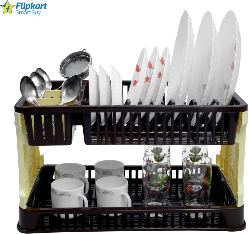 Flipkart SmartBuy Dish Drainer Kitchen Rack Plastic, Steel Price