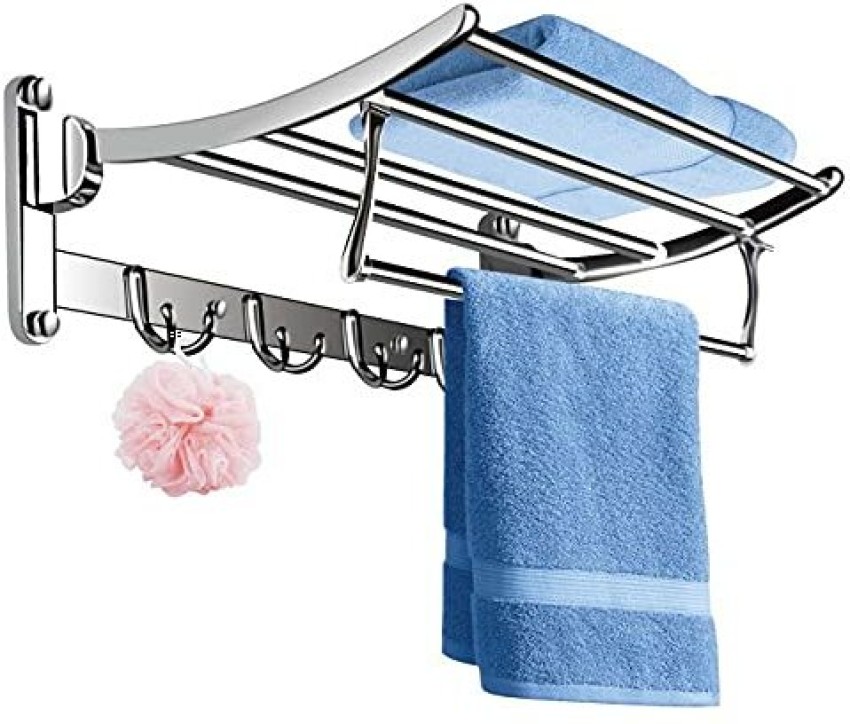 24 Inch Chrome Finish Stainless Steel Folding Towel Rod