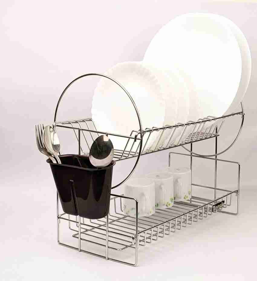 Ttensile Dish Drainer Kitchen Rack Steel 2 Tier Dismantable Stainless Steel Dish Rack Organizer Price in India Buy Ttensile Dish Drainer Kitchen Rack Steel 2 Tier Dismantable Stainless Steel Dish Rack...