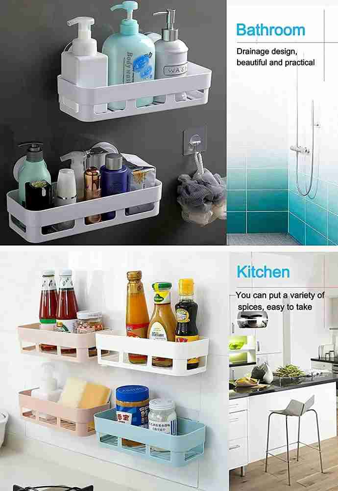 Vodzy 8 Bathroom Shelf and Soap Dish Combo (4 Bathroom Shelves+ 4 Soap Dish  Holder) Plastic Wall Shelf Price in India - Buy Vodzy 8 Bathroom Shelf and  Soap Dish Combo (4