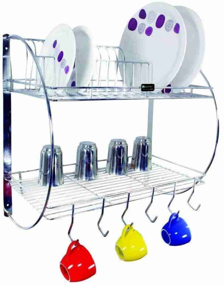 MANTAVYA Plate Kitchen Rack Steel 2 Layer Plate & bowl Stand Kitchen  Utensil Rack Price in India - Buy MANTAVYA Plate Kitchen Rack Steel 2 Layer  Plate & bowl Stand Kitchen Utensil