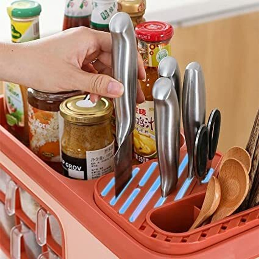 The Cube Mart Containers Kitchen Rack Plastic 4 IN 1 Spice rack Multi Function Spice Box Rack Seasoning Bottle Storage Box Price in India Buy The Cube Mart Containers Kitchen Rack Plastic