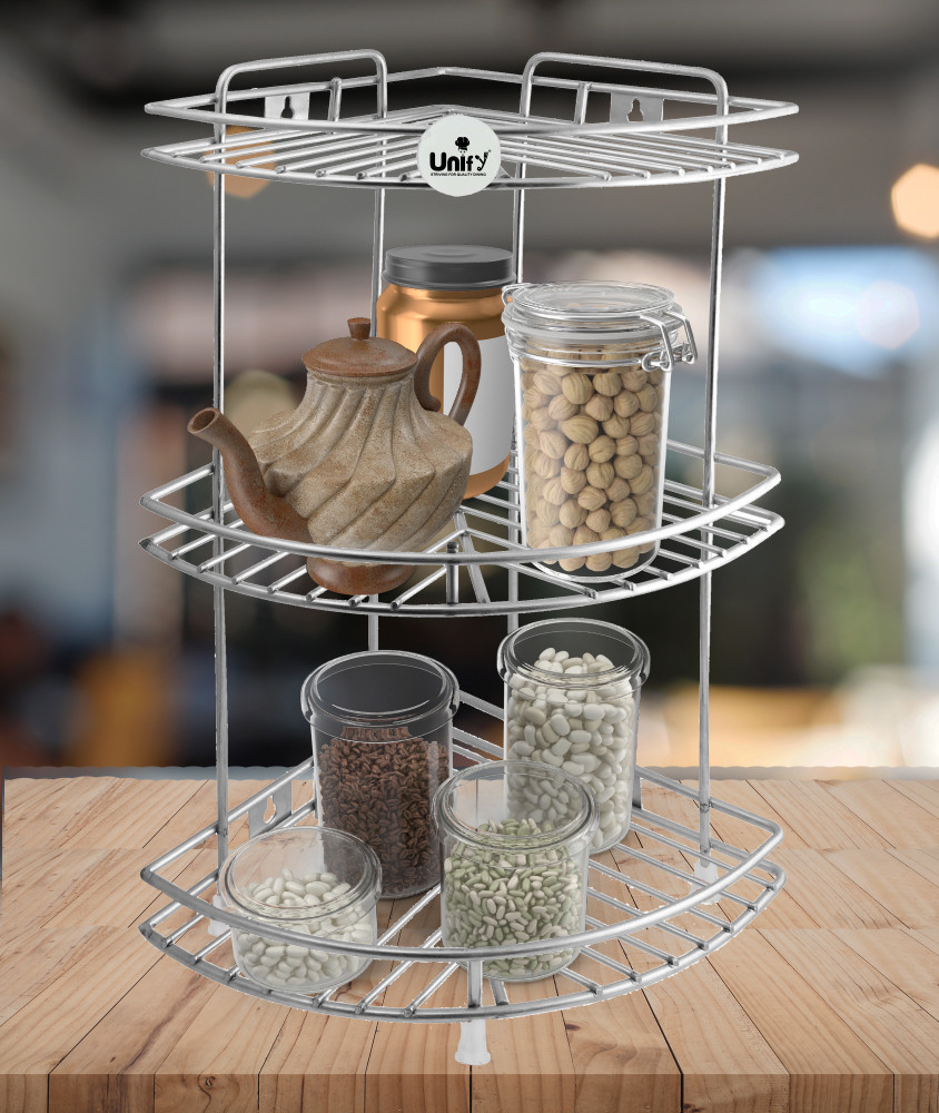 Parage Containers Kitchen Rack Steel Stainless Steel 3 Tier