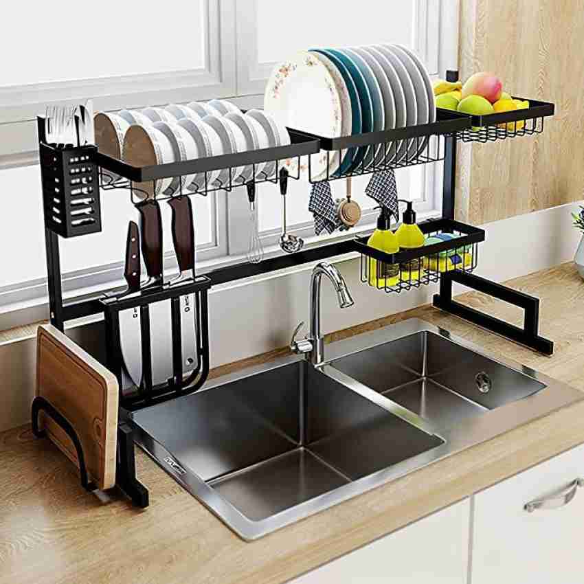 Shelzi Dish Drainer Kitchen Rack Carbon Steel Sink Dish Drying