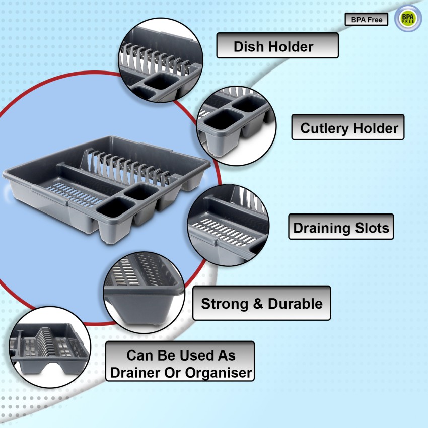 Buy Nayasa Fancy Double Decker Kitchen Tray, Utensils Drying Rack