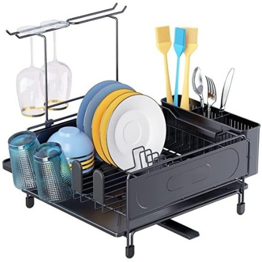 HUEX Dish Drainer Kitchen Rack Steel Kitchen Over Sink Dish Drying Utensil  Rack for Kitchen Organiser Bartan Stand Price in India - Buy HUEX Dish  Drainer Kitchen Rack Steel Kitchen Over Sink