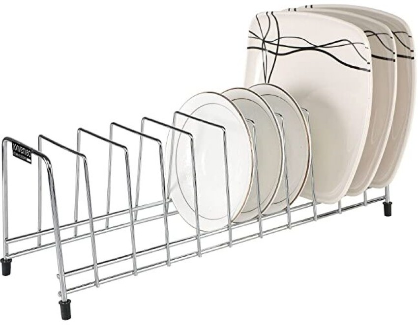 Plantex Plate Kitchen Rack Steel Premium Stainless Steel Thali Stand/Plate  Holder/Dish Rack/Stand/Utensil Rack (Chrome) Price in India - Buy Plantex  Plate Kitchen Rack Steel Premium Stainless Steel Thali Stand/Plate  Holder/Dish Rack/Stand/Utensil Rack (