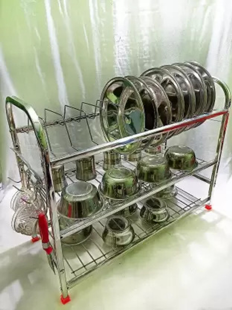 Q13 Plate Kitchen Rack Steel Stainless Steel 2 Layer Utensil kitchen Rack for dish Plate Spoon Bartan Rack Price in India Buy Q13 Plate Kitchen Rack Steel Stainless Steel 2 Layer