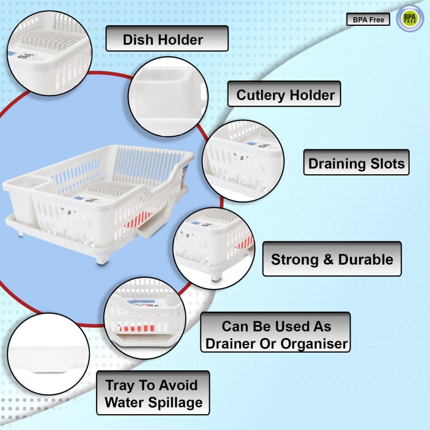 Buy Nayasa Fancy Double Decker Kitchen Tray, Utensils Drying Rack