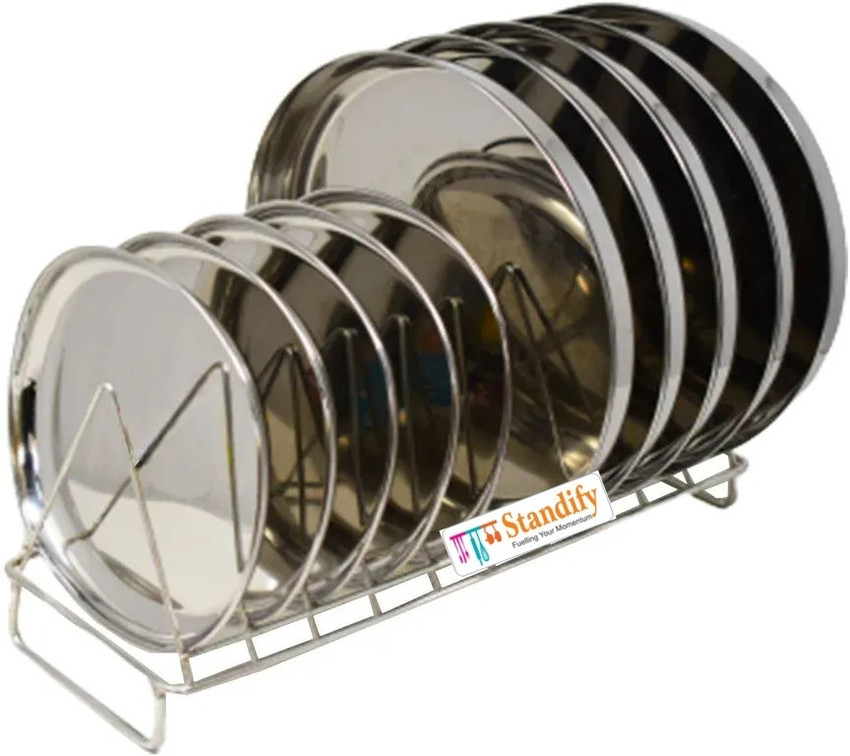 GRIDKITCHEN Plate Kitchen Rack Steel Stainless Steel V Shape Plate Stand Big V Plate Stand Price in India Buy GRIDKITCHEN Plate Kitchen Rack Steel Stainless Steel V Shape Plate Stand Big