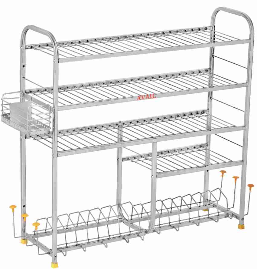 Buy 30x31 Inches / Plate Cutlery Stand / Kitchen Storage Rack / Modern Kitchen  Stand Utensil Kitchen Rack (Steel) Online at Best Prices in India - JioMart.