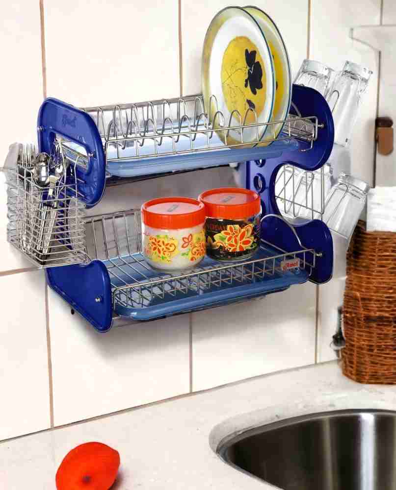 Buy Amol Premium Stainless Steel Dish, Plate Holder, Utensils Stand, Wall  Mount