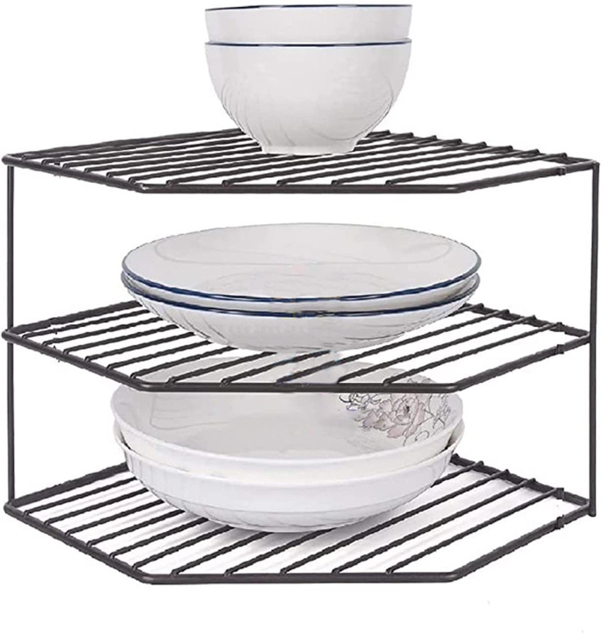 epic Utensil Kitchen Rack Steel Black Metal Storage Rack Multipurpose Plate Dish Shelf Corner Stand for kitchen Price in India Buy epic Utensil Kitchen Rack Steel Black Metal Storage Rack Multipurpose
