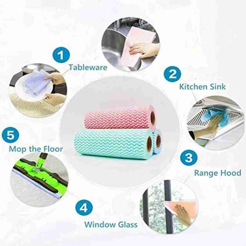 60Pcs Disposable Dish Cloth Reusable Cleaning Cloth Disposable Heavy Duty  Dish