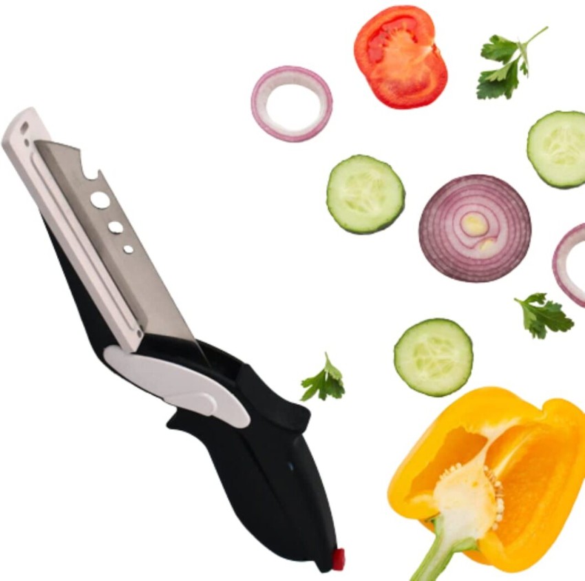RATH KITCHEN APPLIENCES 1 Pc Stainless Steel, Plastic Knife Set Clever  Cutter 2-in-1 Kitchen Scissors Food Chopper Slicer Dicer Blade Price in  India - Buy RATH KITCHEN APPLIENCES 1 Pc Stainless Steel