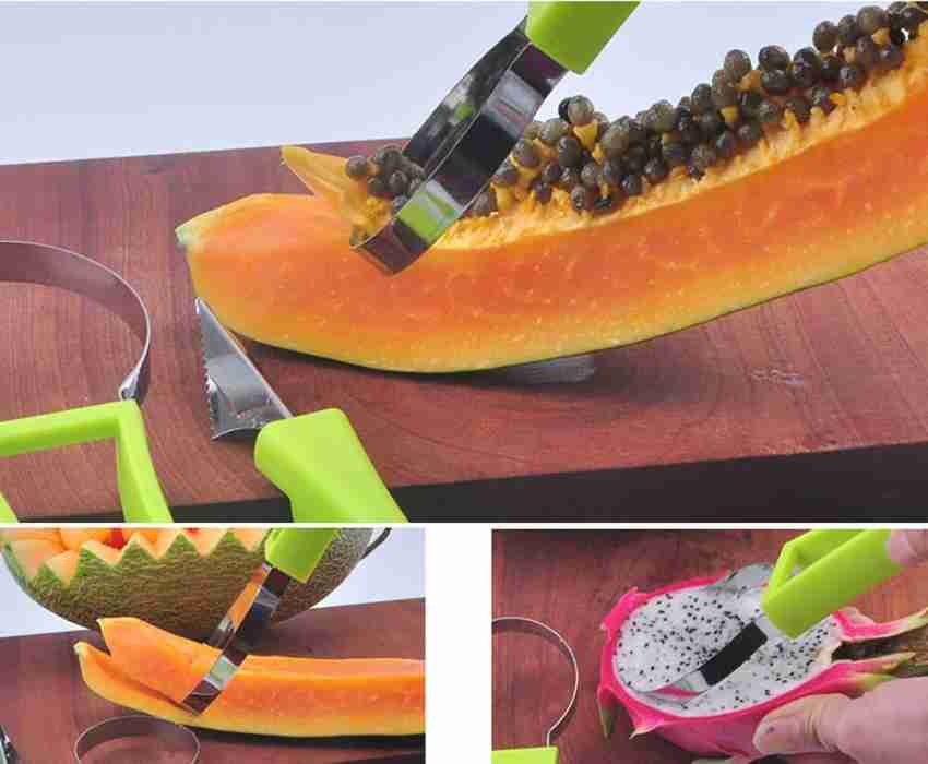 Melon Baller Scoop Set Professional 4 In 1 Stainless Steel Watermelon  Cutter Fruit Carving Tools Set