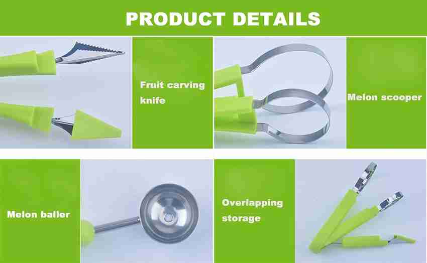 Actrovax Stainless Steel Watermelon Cutter Fruit Carving Tools Set