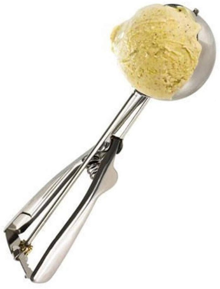 Stainless Steel Ice Cream Scoops - Set of 3 - Trigger Mechanism