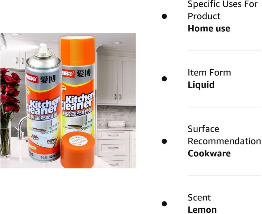 Kitchen Degreaser Foam Cleaner Spray Powerful Stain Grease Remover for Oven