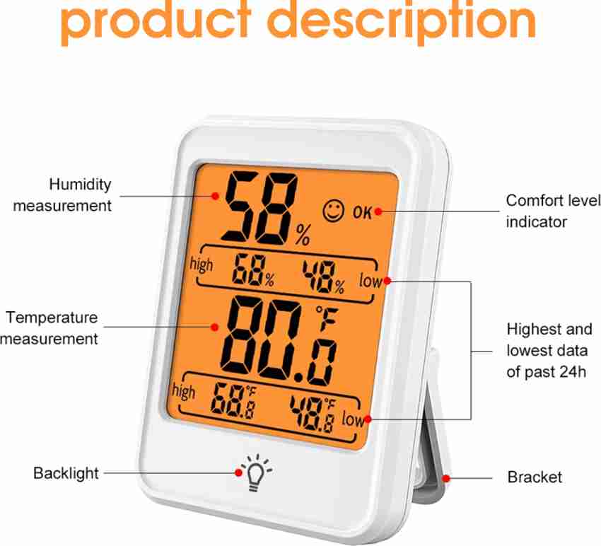 Gunk Digital LCD Display Temperature Thermometer Monitor for Refrigerator  Fridge Freezer Aquarium Kitchen : : Home & Kitchen