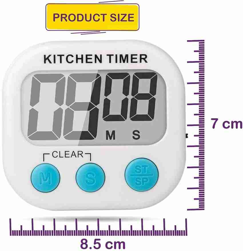 Besillia Kitchen Timer with Large LCD Display Digital Kitchen Timer Cooking  Magnetic Stopwatch Timer with Loud