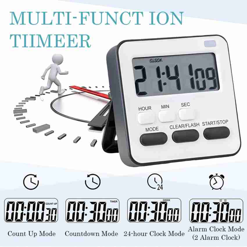 24 Hour Digital Timer with Countdown, Count-up and Clock Feature