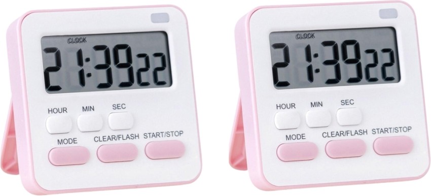 Digital Kitchen Timer with Mute/Loud Alarm Switch ON/Off Switch, 12 Hour  Clock & Alarm, Strong Magnet and Simple Operation, Count Up & Count Down  for