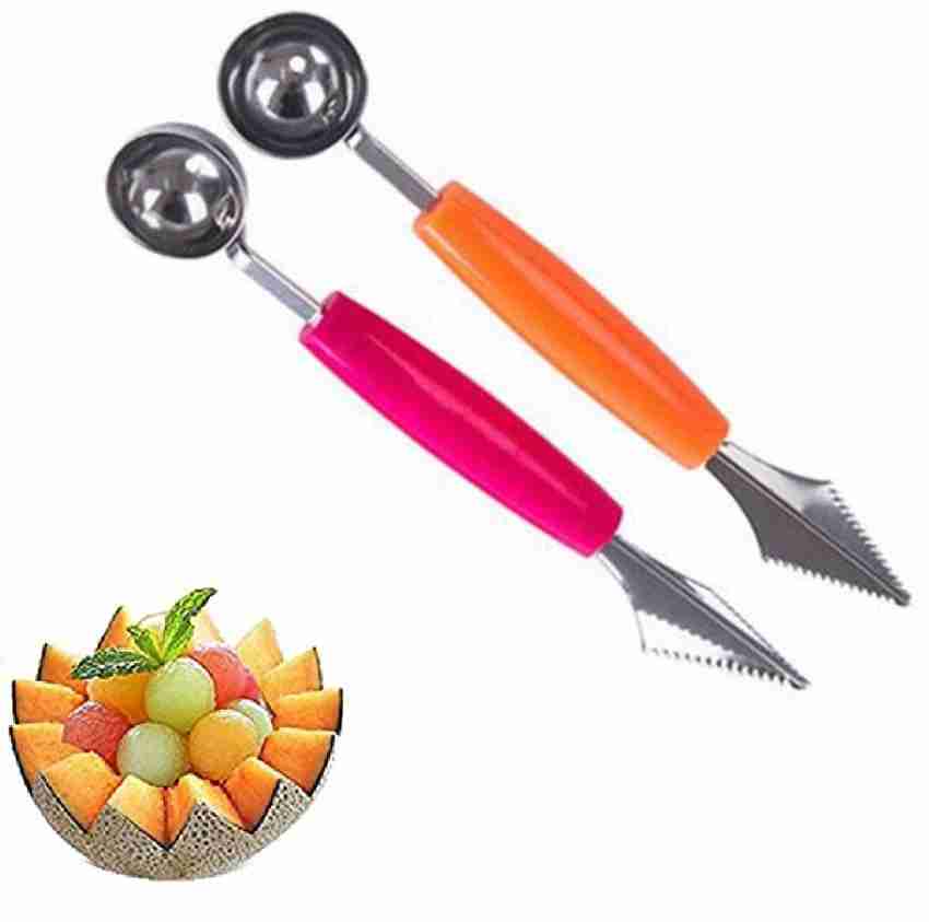 6 in 1 Melon Baller Scoop Set with Peeler, Stainless Steel Fruit Carving  Tool Seed Remover with Fruit Vegetable Cutter Slicer Shredder - Yahoo  Shopping