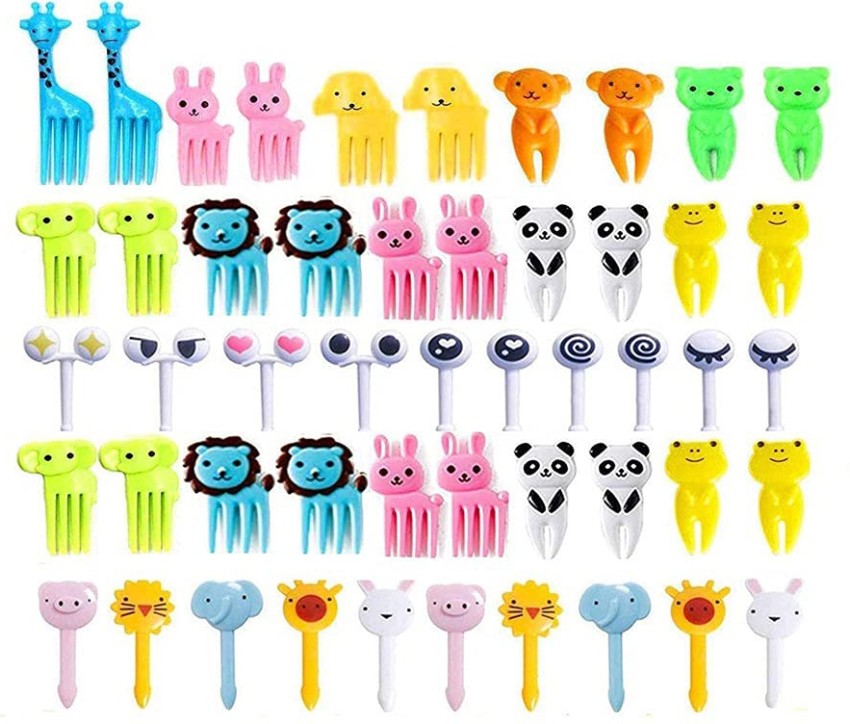 10pcs/Set Mini Eye Fruit Fork Reusable Plastic Fruit Fork