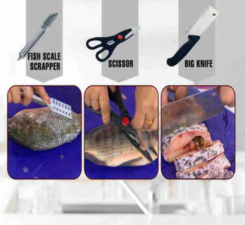 Buy RUGDOLL Fish Cutting Knife, Large Size Multipurpose Stainless Steel  Fish Cutting Knife for Kitchen, Big Size Heavy Weight Spring Iron Fish  Cutter Knife with Wooden Handle Online at Low Prices in