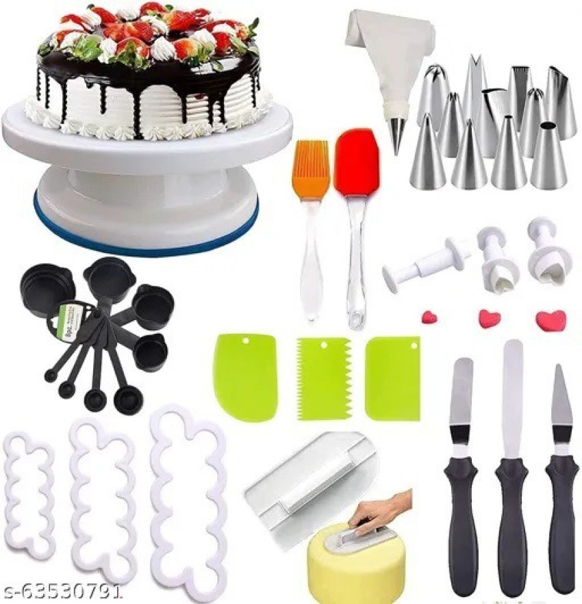CAKE DECORATING TOOL SET WITH BAG STAINLESS STEEL PIPING NOZZLES SUPPLIES  PASTRY KIT - Dealsdirect.co.nz