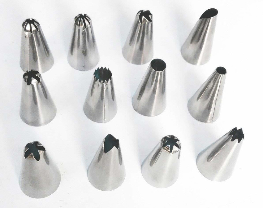 SPIRITUAL HOUSE Good Quality 12 Piece Piping Bag Nozzles Cake