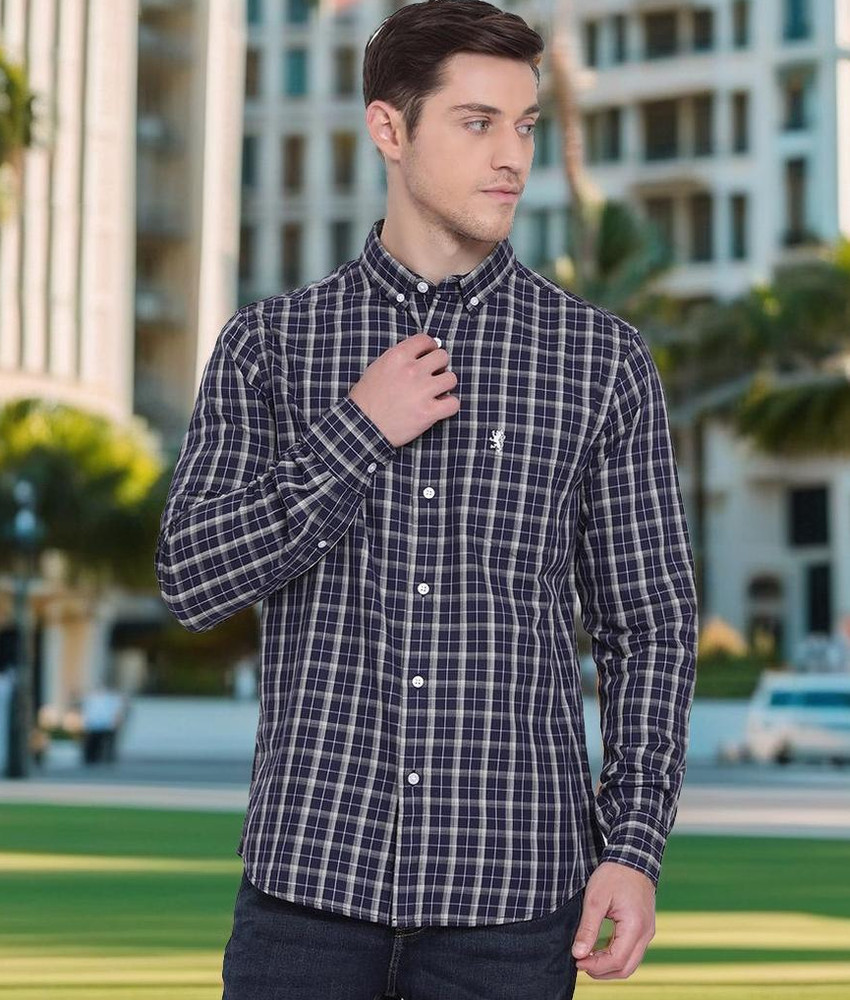 RED TAPE Men Checkered Casual Blue Shirt Buy RED TAPE Men