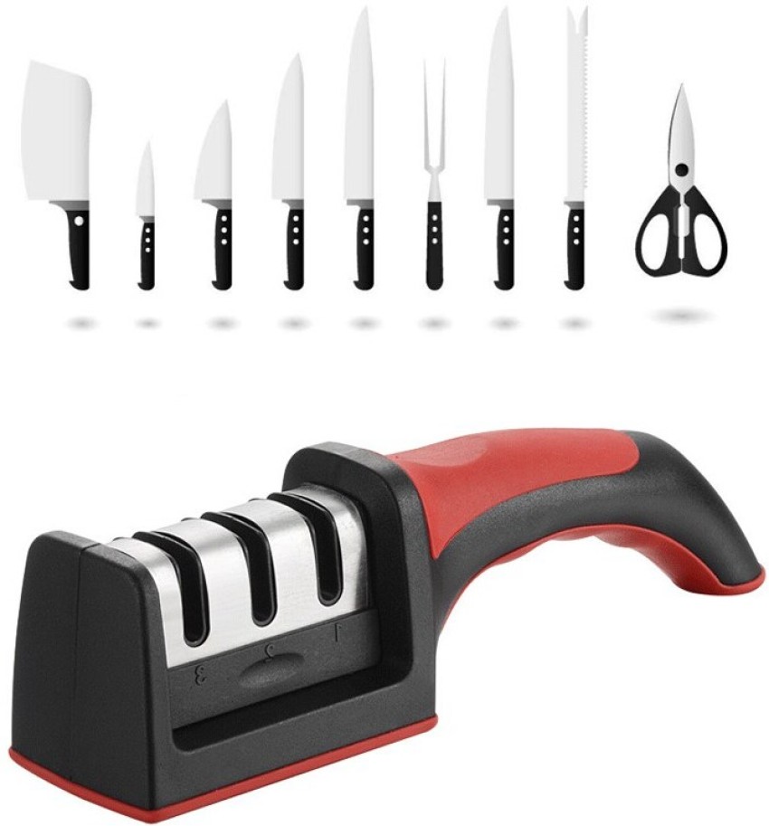 kb trade 3 Stages Knife Sharpener Ceramic, Diamond and Stainless Steel Knife  Knives Scissor and Blade Sharpening Non-Slip Tools Sharpener Knife Grinder Knife  Sharpening Steel Price in India - Buy kb trade