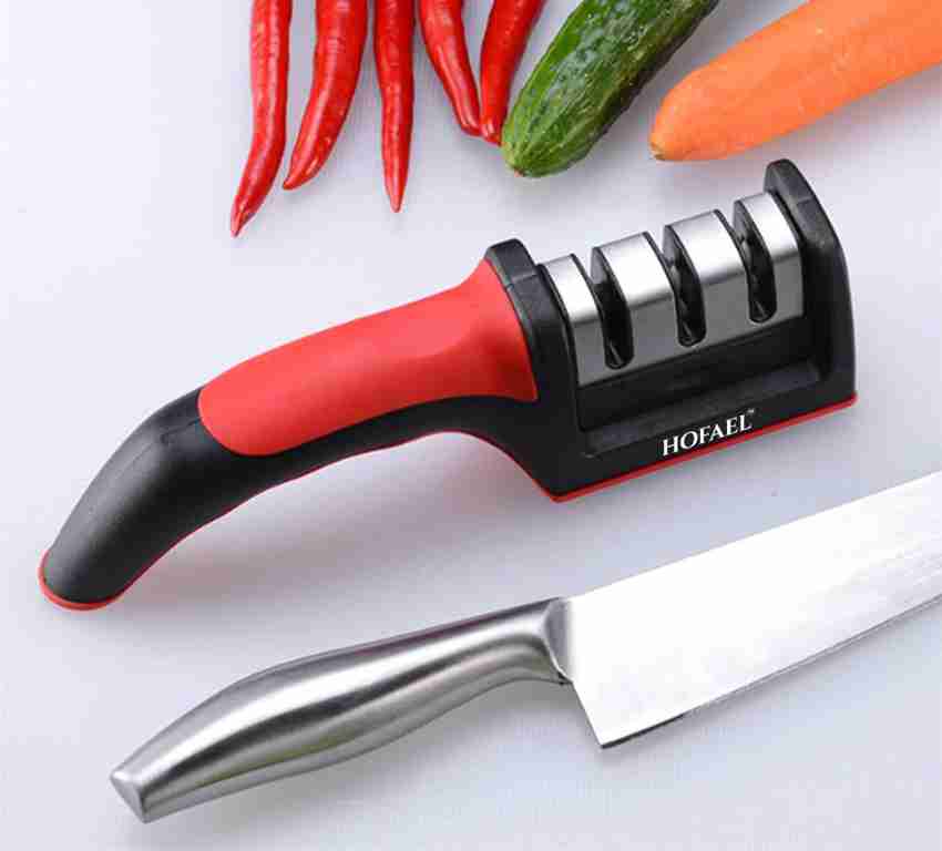 4-in-1 Kitchen Knife Accessories: 3-Stage Knife Sharpener Helps Repair,  Restore.