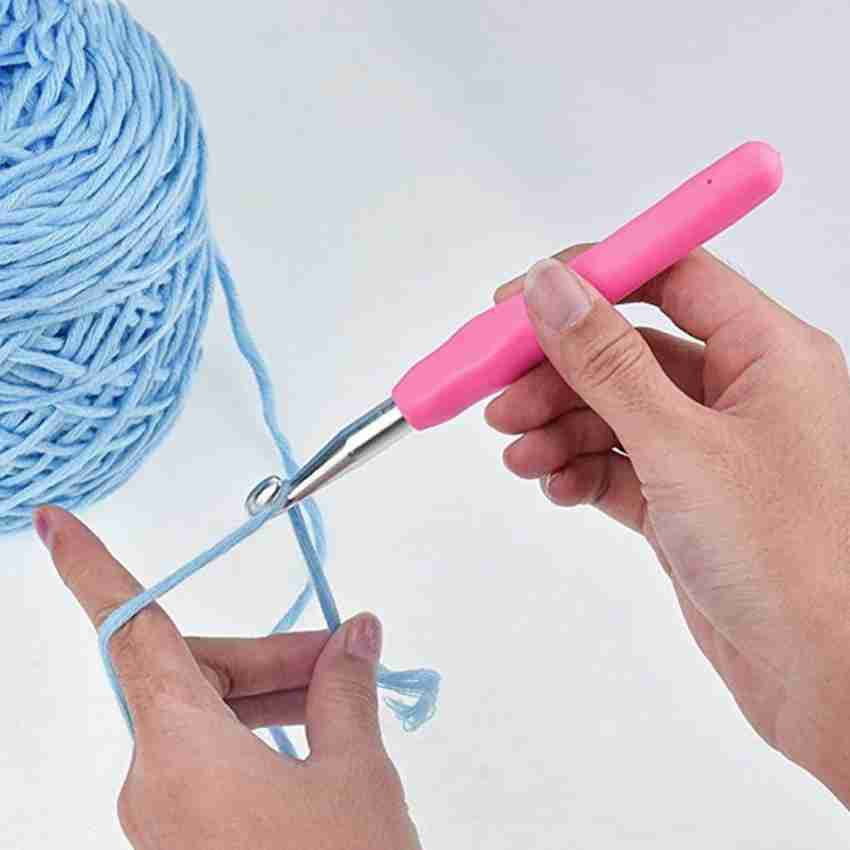 HASTHIP 8pcs Crochet Hooks Set Aluminium Soft Grip Rubber Handle Needles  with Knitting Knitting Pin Price in India - Buy HASTHIP 8pcs Crochet Hooks  Set Aluminium Soft Grip Rubber Handle Needles with