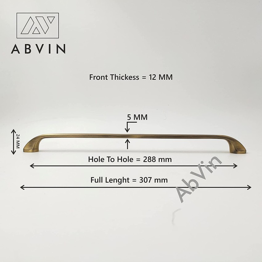 Premium Thin Solid Brass Bar Handles, Modern Gold Cabinet Hardware