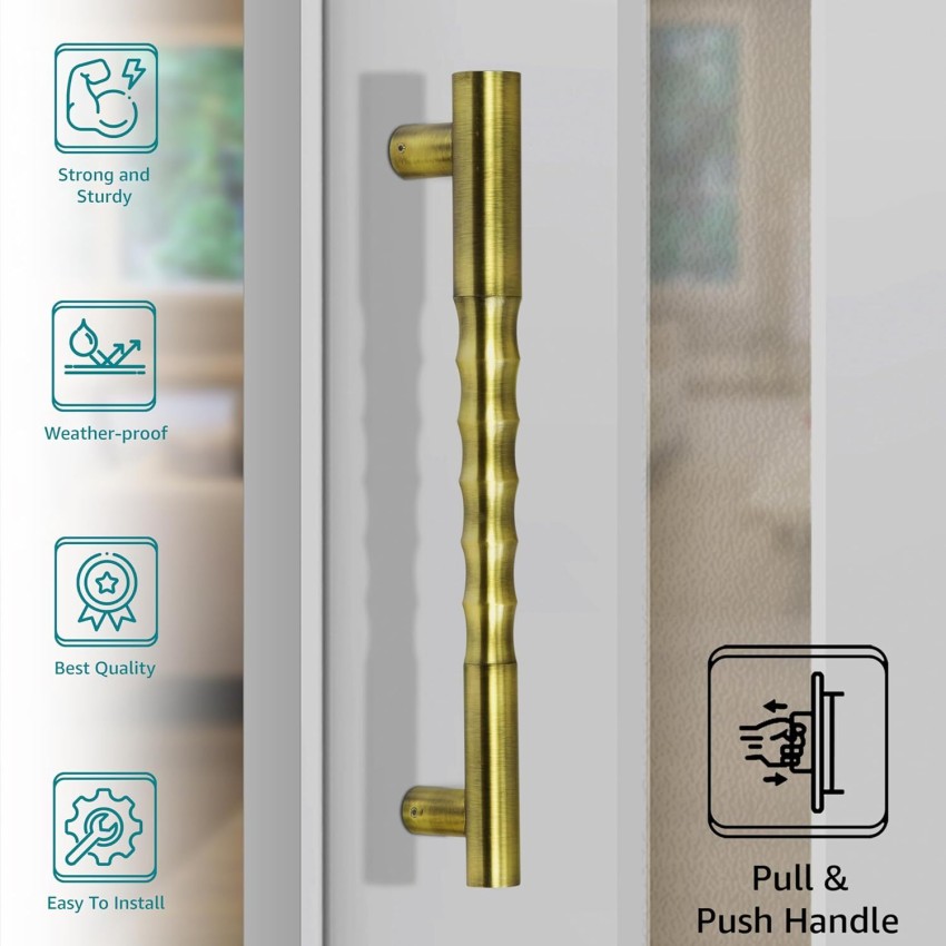 Impulse by Plantex Premium 14-inch Main Door Handle for Home/Hotel Glass  Door (217 Brass Antique) Stainless Steel, Aluminium Door Handle Price in  India - Buy Impulse by Plantex Premium 14-inch Main Door