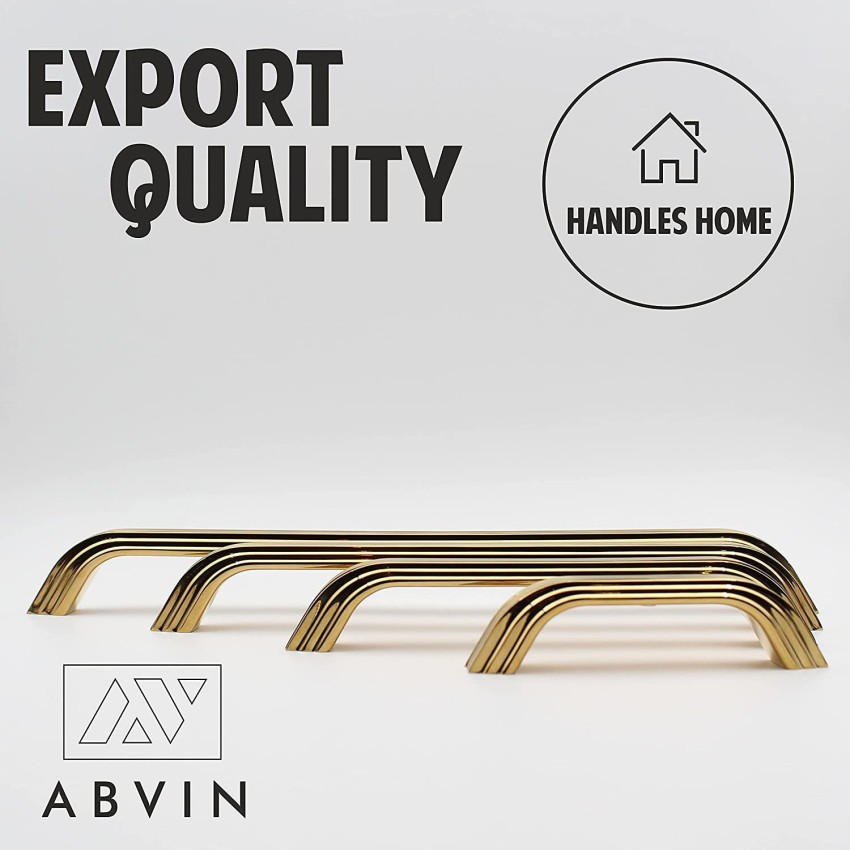 ABVIN Premium Thin Solid Brass Bar Handles, Modern Gold Cabinet Hardware,  Furniture Pulls for Doors, Cabinets, Cupboards & Drawers (9.2 Inch)