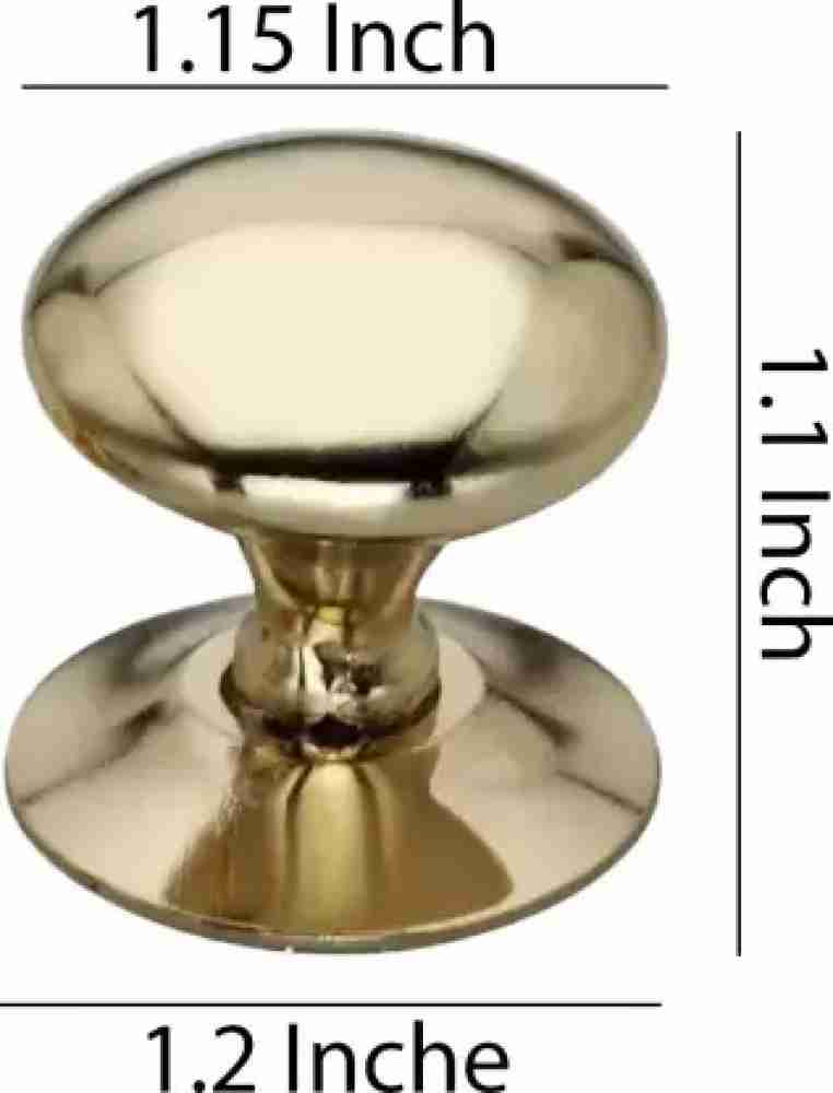 Screwtight 1.5 In. Kitchen Cabinet Knob, Brass Knob, Knob and