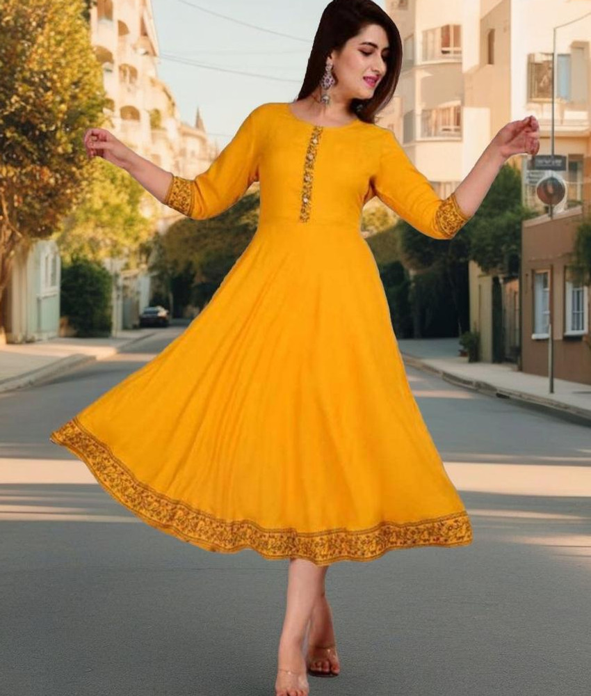 Solid clearance flared kurta