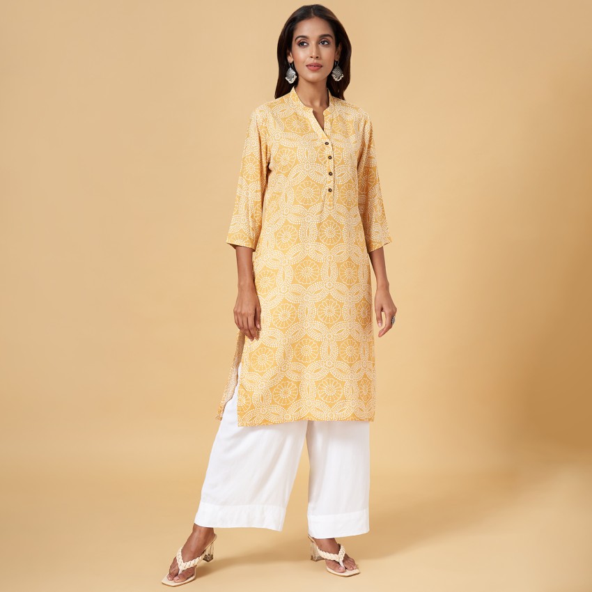 Rangmanch by Pantaloons Women Printed Straight Kurta - Buy